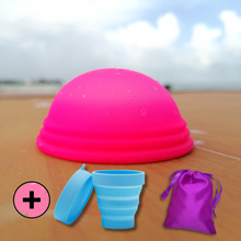 Cargar imagen en el visor de la galería, Hot pink + vaso azul