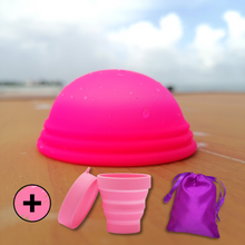 Cargar imagen en el visor de la galería, Hot pink + vaso rosa
